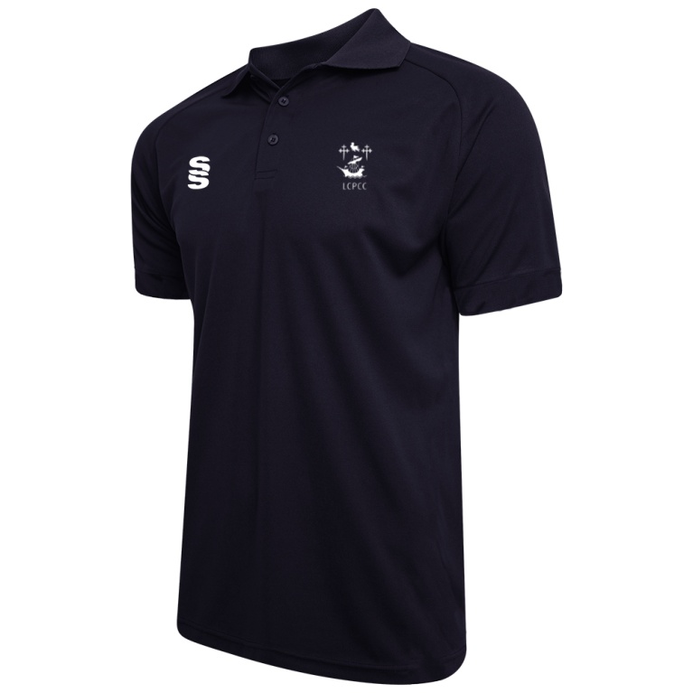 Littlehampton CC - Dual Solid Colour Polo - Navy