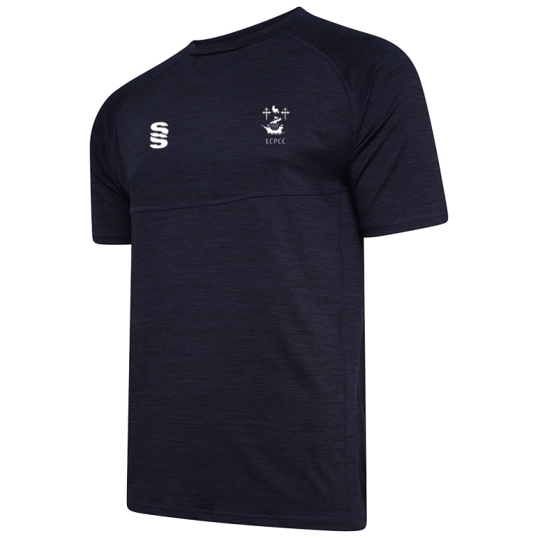 Littlehampton CC - Dual Gym T-shirt - Navy Melange